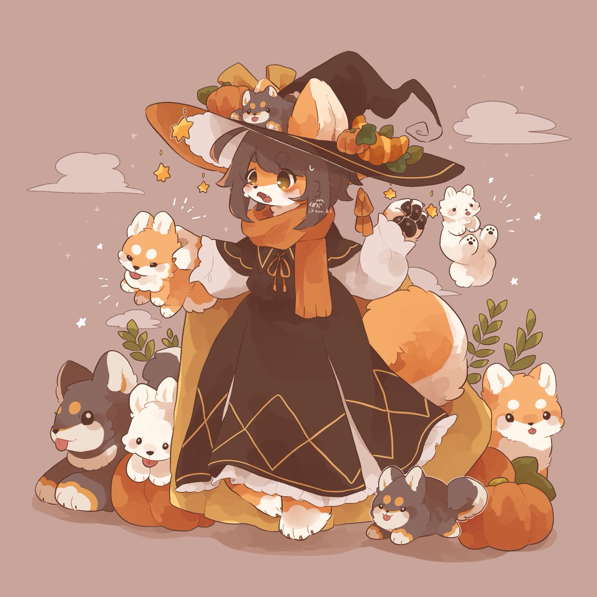 tor_kl's tweet image. 柴犬の魔女🐕
#HappyHalloween
