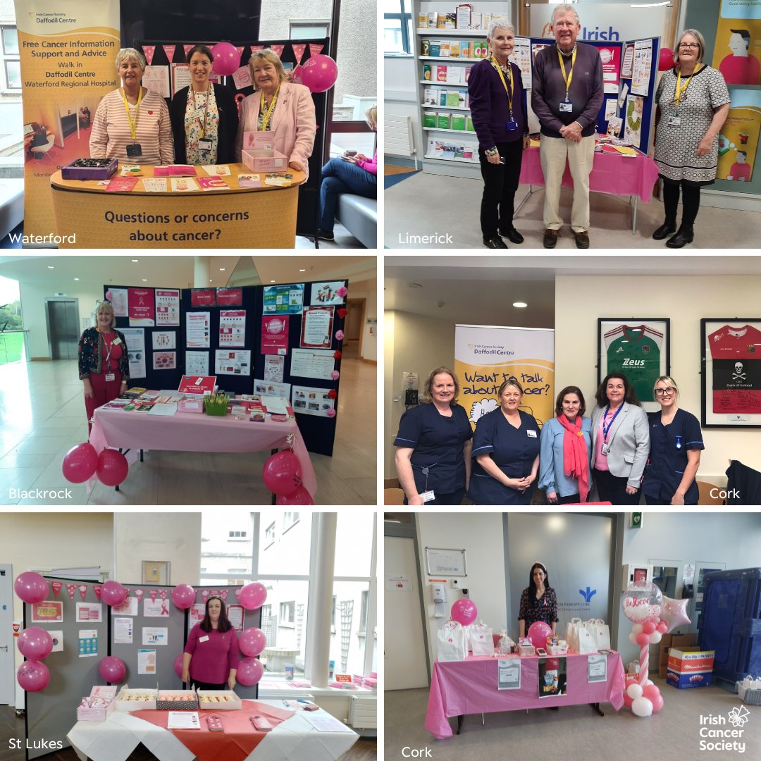 A heartfelt shout-out to our Irish Cancer Society nurses & supporters at St. Lukes, Limerick, Blackrock, Cork, Tallaght, and Waterford Daffodil Centre Hospitals 🌼 Their support for breast cancer awareness is inspiring. Thank you for furthering our mission to raise awareness 💛