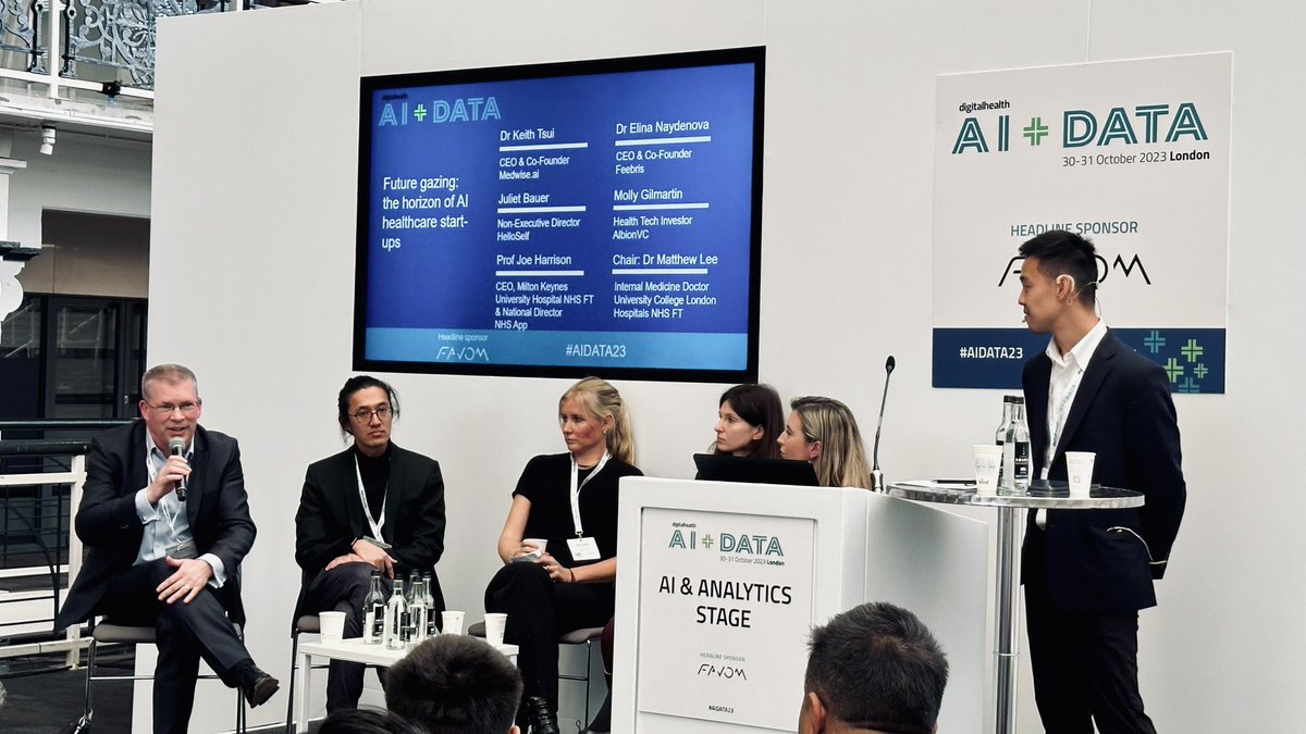 Insights from our CEO, @JoeHMK, at the AI + Data start-up panel! Future healthcare innovation is promising. Consider the organisation you’ll be working with, their risk appetite, governance for approvals, the executive commitment to digital transformation. @HealthAIData #AIDATA23