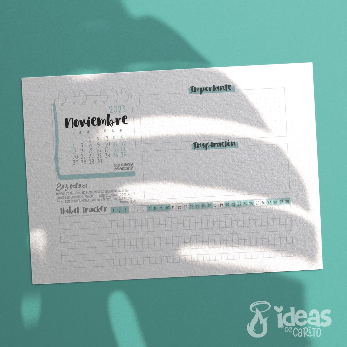 ideasdecarito's tweet photo. ya tienes mi planeador de noviembre gratis? descargalo en mi perfil 

#ideasdecarito  #planner #planneraddict #planeando  #planeandoconJesus https://t.co/d5NSc7hsgJ