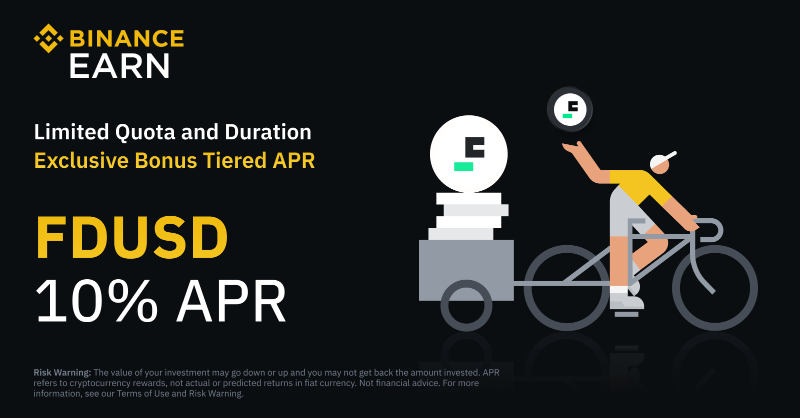 binance's tweet photo. ICYMI

Subscribe to $FDUSD on #Binance Simple Earn Flexible Products to enjoy an exclusive Bonus Tiered APR of 10%!

Don't miss out ⤵️