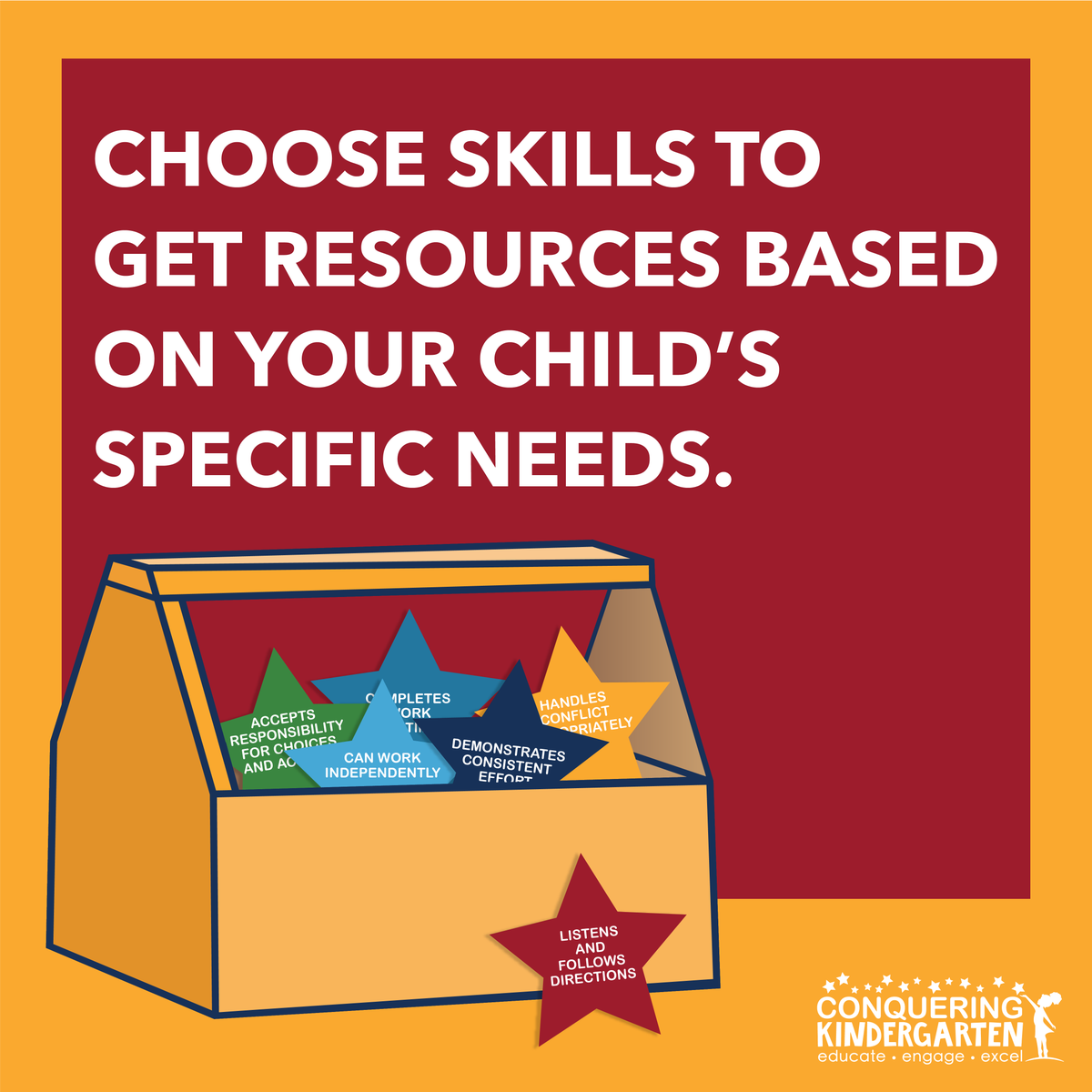 Every child learns differently; our customized toolkit will give you resources based on your child's specific needs to help them #ConquerKindergarten. Make one today!
conqueringkindergarten.org/toolkit/