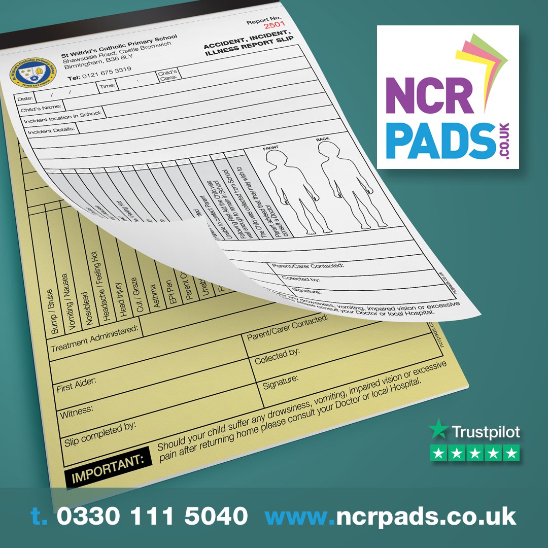Trade priced NCR Pads in A3 2, 3 or 4 Part