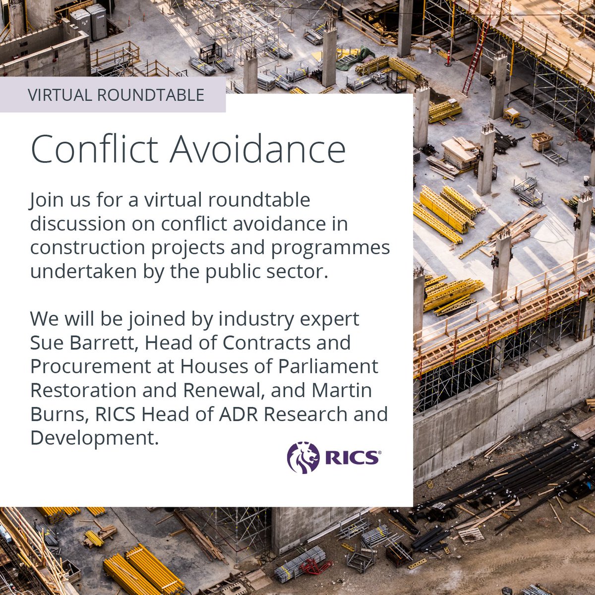 Join us tomorrow for our virtual roundtable! Sign up here: rics.org/training-event…
