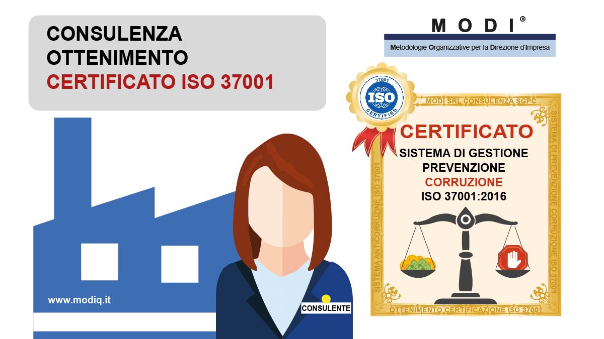 Cerchi una Società di Consulenza seria che ti possa aiutare ad ottenere il certificato ISO 37001?
Chiama MODI e chiedi al consulente di fornirti referenze di organizzazioni che hanno utilizzato i nostri servizi.
Vedi la pagina dicono di noi del sito #modiq