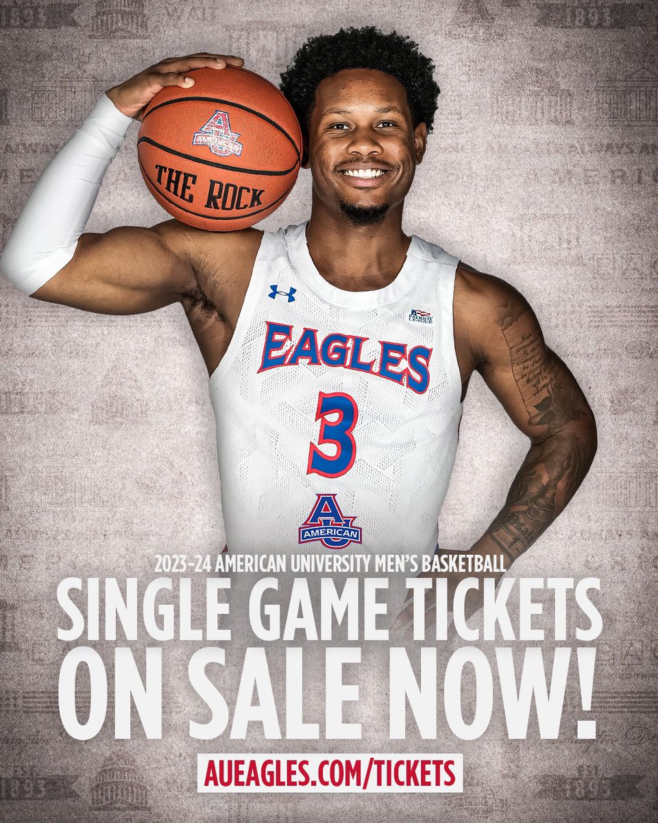 Just 𝙩𝙬𝙤 𝙬𝙚𝙚𝙠𝙨 until our home opener on November 13! Single game tickets are on sale for an exciting upcoming season of basketball. Get yours now! 🎟️: AUEagles.com/Tickets