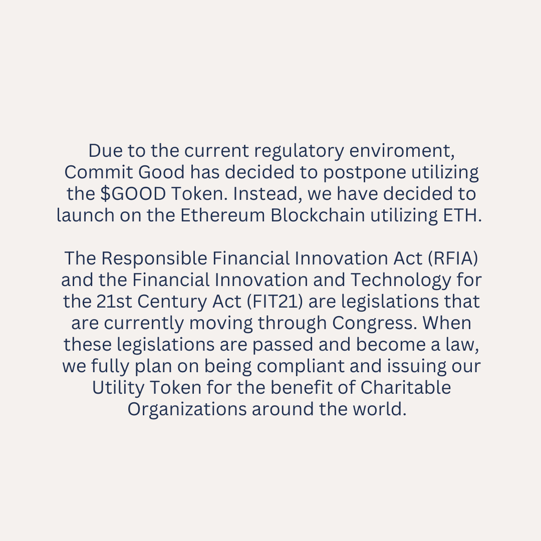 commitgdoffical's tweet image. Here is an important update on Commit Good!!