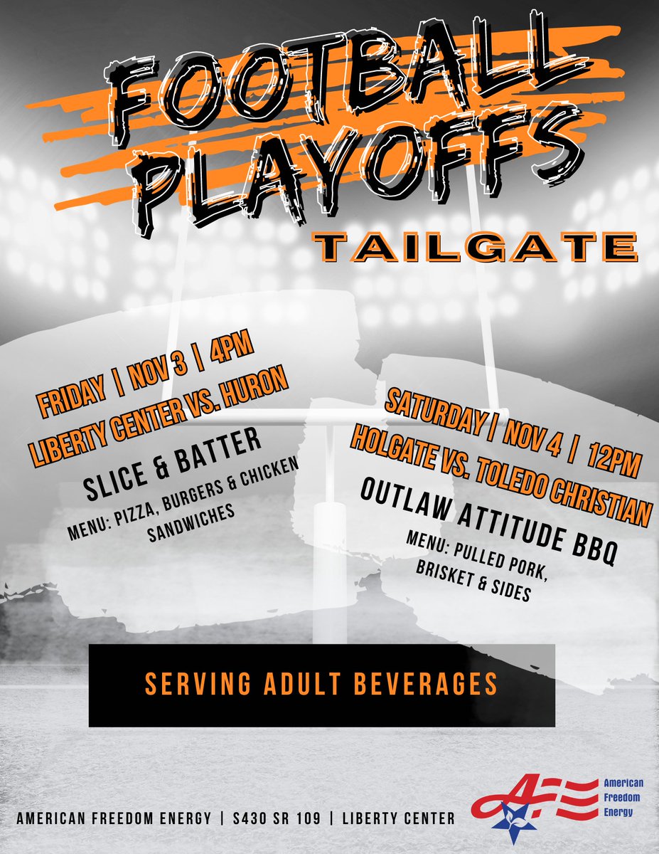 afe_lc's tweet photo. Double-Weekend of tailgates at AFE!! 

Good Football. Great Food. Cold Drinks. Come check us out!

@NapMiller @8Northern @blackswampfb @HolgateAthleti1 @eagles_tc https://t.co/KVuyQoJHwF