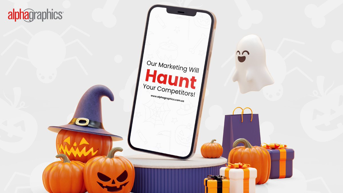 alphagraphicsSA's tweet photo. No Tricks, Just Treats With AlphaGraphics Marketing Services! 🎃🕷️ https://t.co/8p8YJDQERB