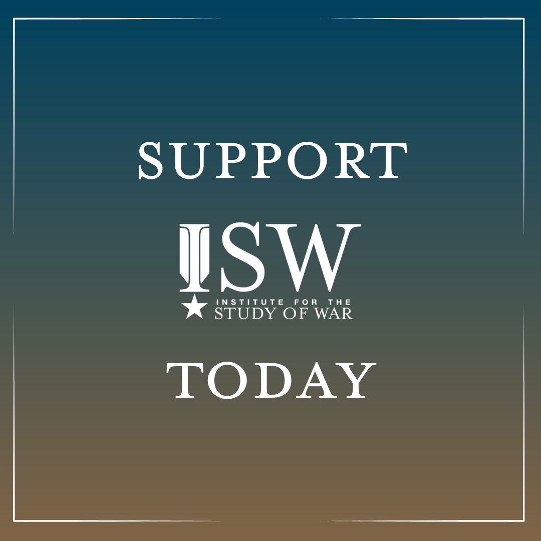 TheStudyofWar's tweet image. ISW is your trusted source for insightful analysis on the war in #Ukraine, #Iran's malicious behavior in the #Mideast, &amp;amp; #China's attempts to control #Taiwan.

Our work is free of charge &amp;amp; free of partisan rhetoric.

Your support makes our work possible: isw.pub/SupportISW