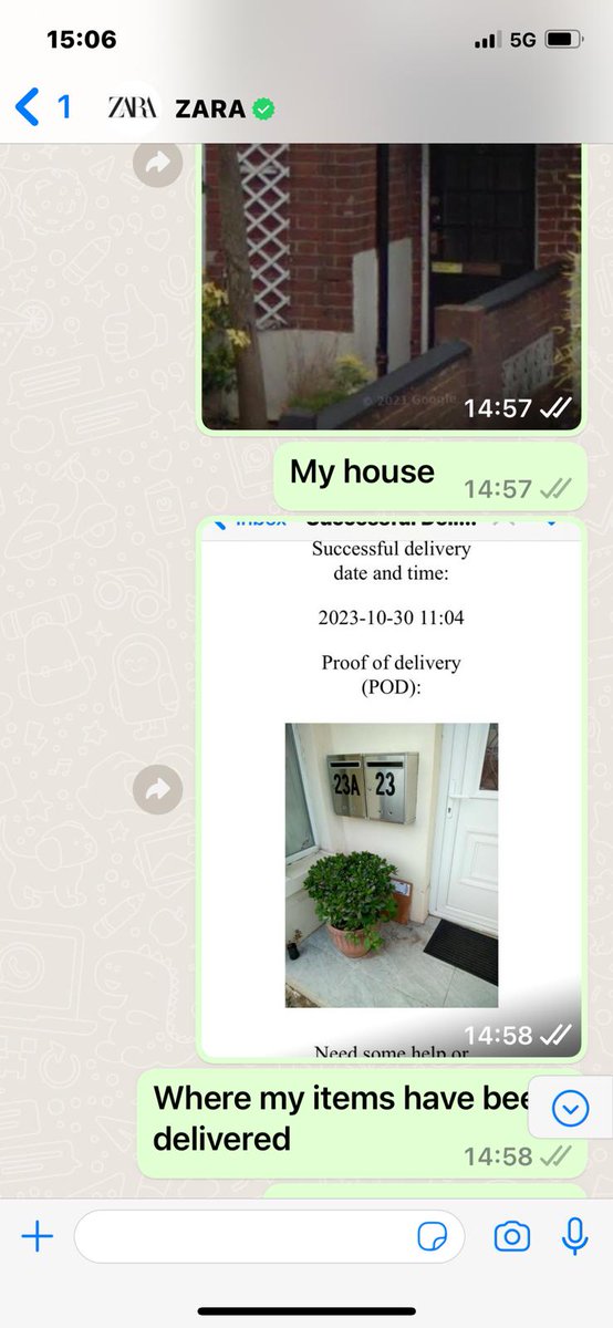 jimmymav's tweet image. @ZARA_Care Can you explain why you can't give a refund for delivering to the wrong address? 
I keep showing you it’s not our front door?