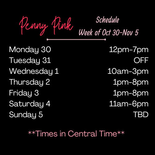 Schedule for This Week - Sticking to the phone/cam lines and Skype calls this week. Find me on NiteFlirt<a href="/tag/tgif"class="tags"><span>#tgif</span></a><a href="/tag/fridayvibes"class="tags"><span>#fridayvibes</span></a><a href="/tag/penny"class="tags"><span>#penny</span></a><a href="/tag/workingfortheweeke"class="tags"><span>#workingfortheweeke</span></a>