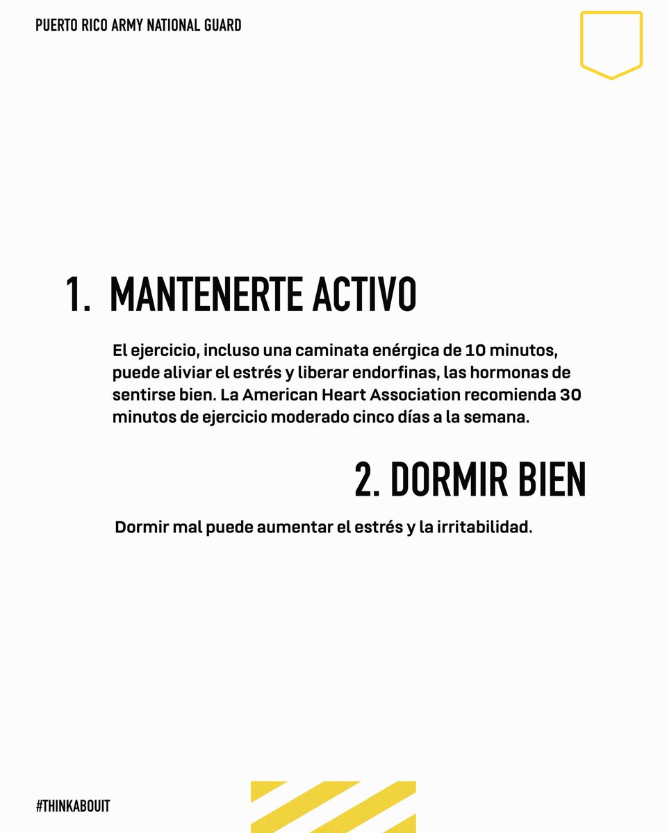 prguard's tweet photo. Maneras de mejorar tu ánimo 

Tu perspectiva mental puede afectar tu condición física, y tu condición física también puede afectar tu salud mental. 

Aplica estos consejos para mejorar tu estado de ánimo. 

#thinkaboutit #prguard https://t.co/zTLkmF1I4a