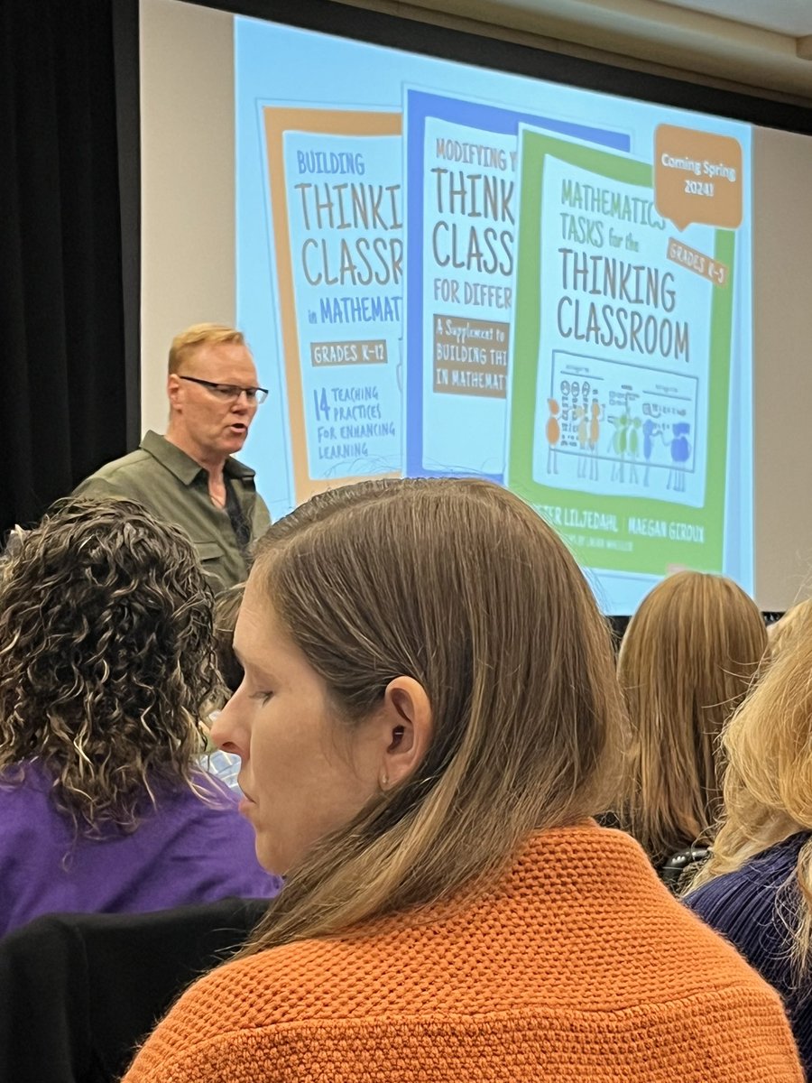 Wow another amazing presentation, this one by @pgliljedahl 🤩 Learned so much about how S’s should be accessing assessments .. I’ll be digging into this for sure. Also excited a new book will be coming this spring!🎉 #NCSM23