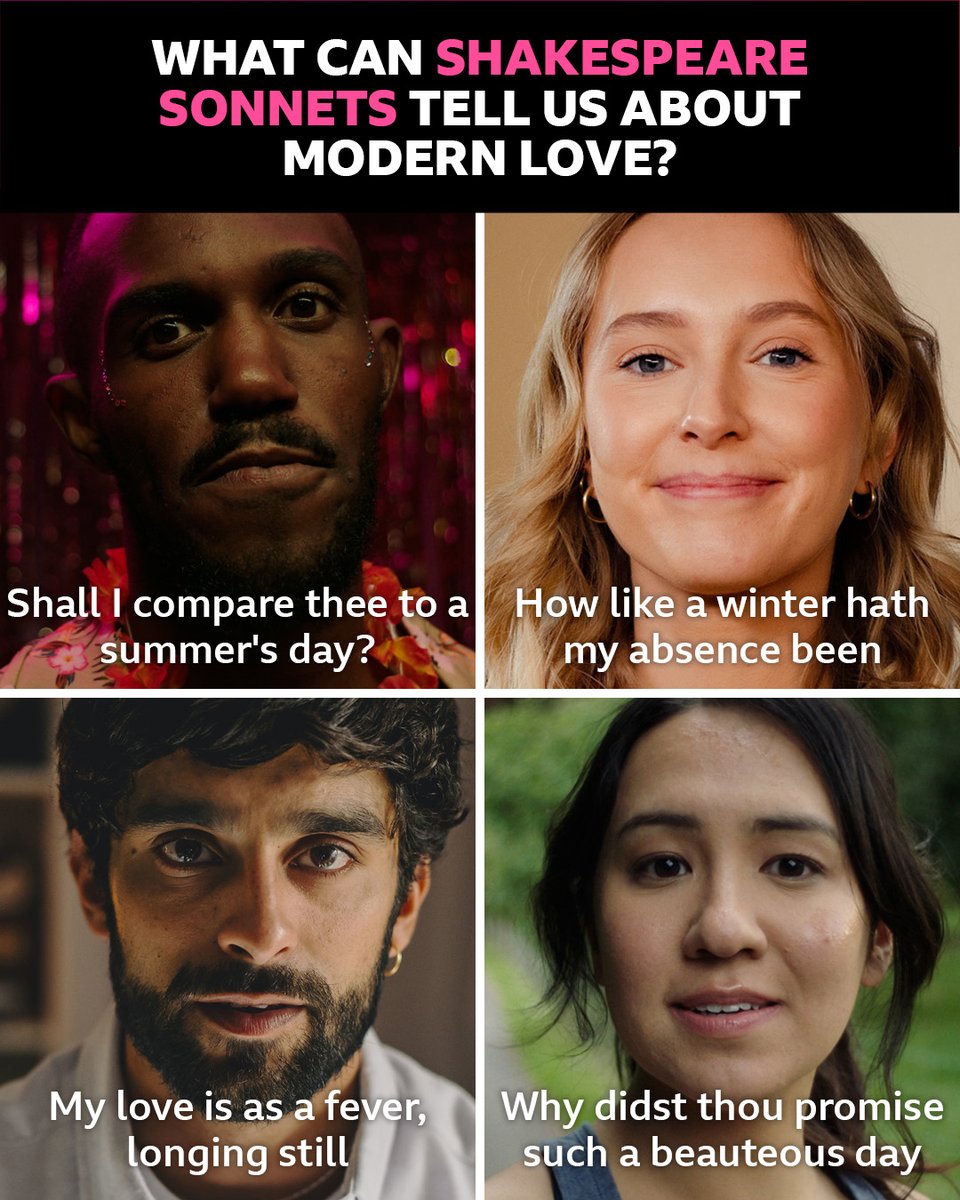 bbcarts's tweet photo. ❤️ Shakespeare Sonnets: A Modern Love Story weaves together 20 poems in a fresh and original tale narrated by four young lovers.   

📺 Watch it now on @BBCiPlayer. #bbcshakespeare https://t.co/AxtIy6PS1s