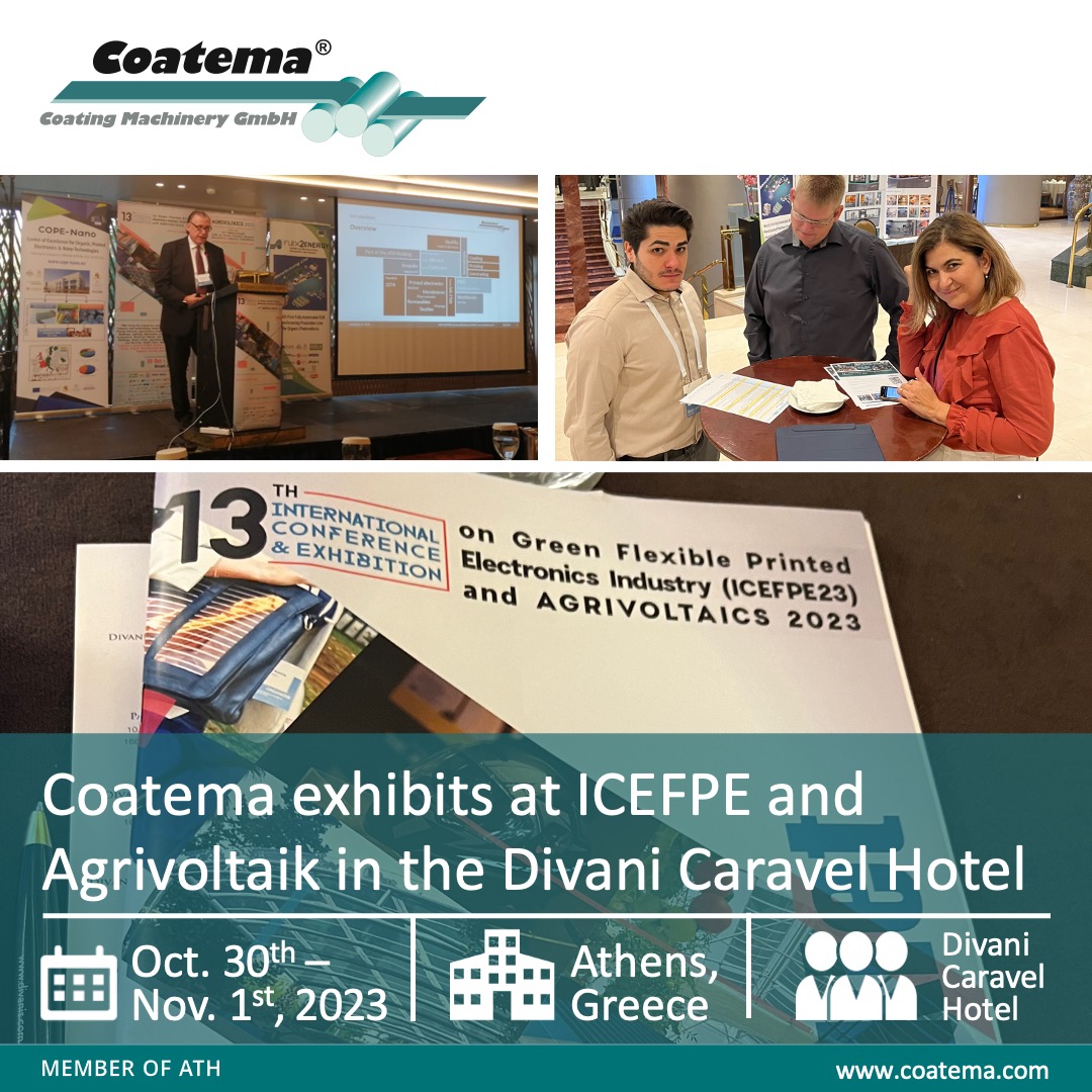 We announce that <a href="/coatema/">Coatema</a> will be participating in the 13th Int. Conference on Flexible + #PrintedElectronics (#ICEFPE23) in Athens, Greece. This conference is a key event for experts in the field, fostering a deep exchange of #scientific and technical knowledge.