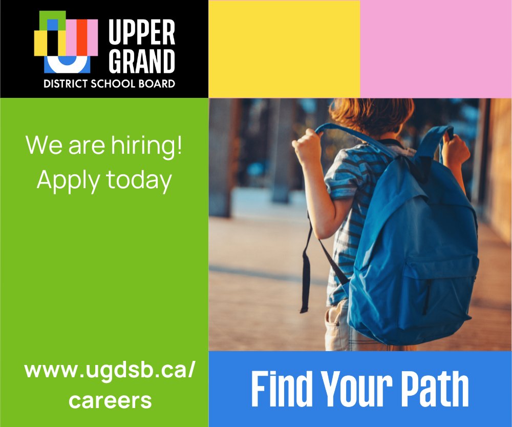 ugdsb's tweet photo. Job alert! We are currently hiring:
•Specialized Mental Health Interventionist
•Speech Language Pathologist
•Communicative Disorders Assistant
Learn more about these postings:
https://t.co/8eH9X1sstO
https://t.co/7Z2RG8Ekq9
https://t.co/nYA5vLYdqt
#UGJobs https://t.co/LXNxMDmjSj