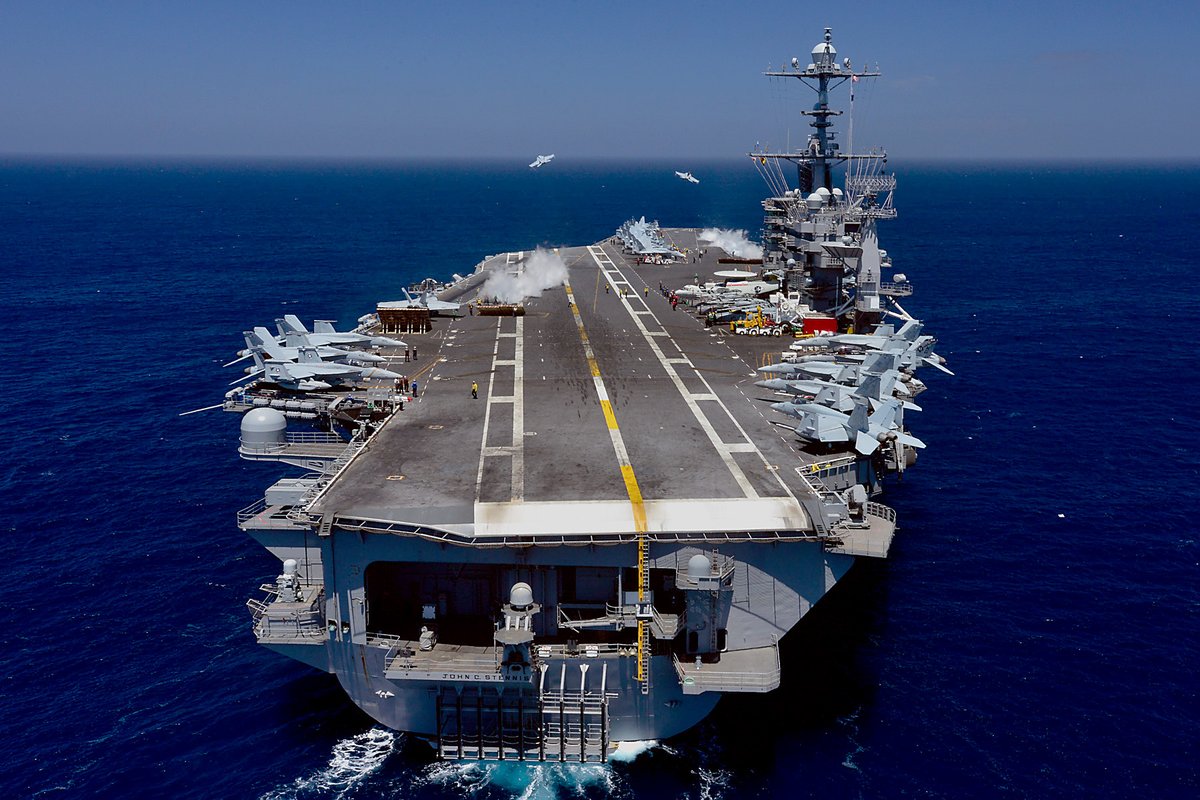 aircraftcarrier's tweet photo. U.S. Navy #AircraftCarrierMonth has arrived! Today kicks off a month-long celebration to honor the impact @USNavy aircraft carriers have made on our great nation. 🇺🇸 #CVNs https://t.co/BfvfujQrB2