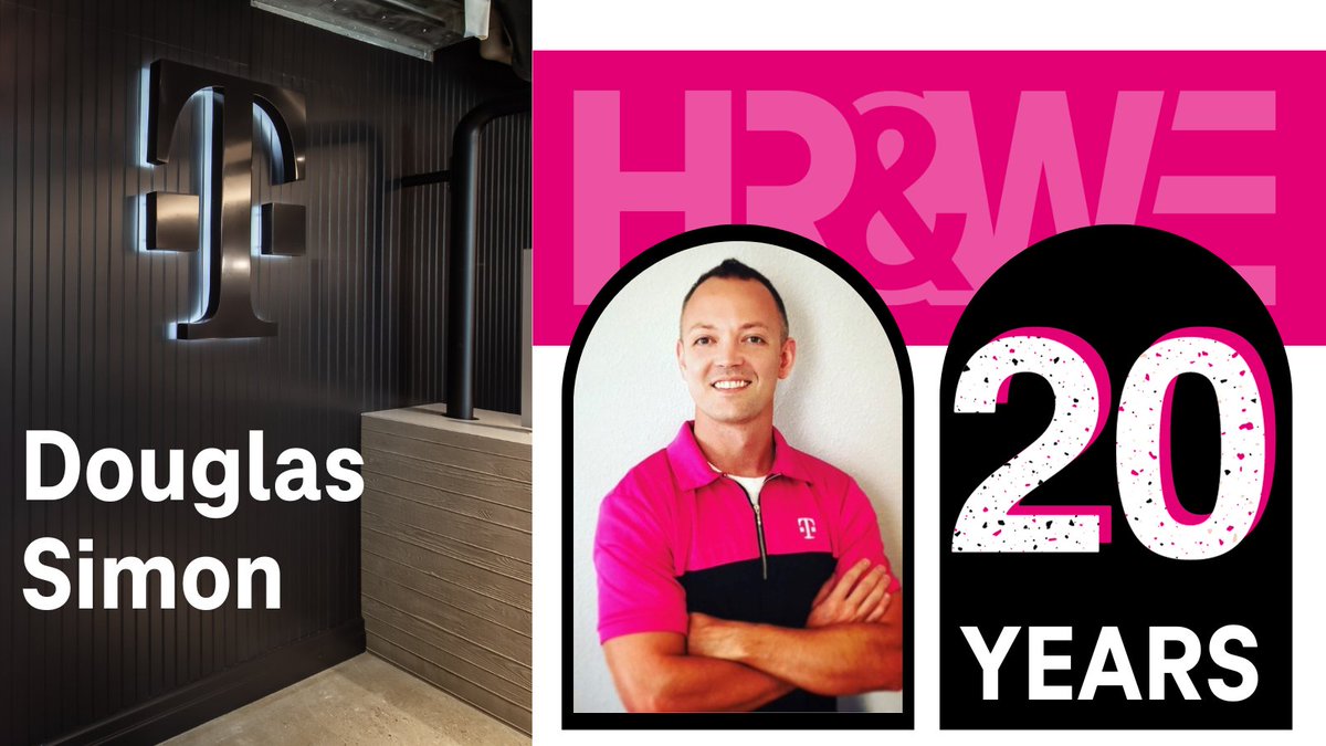 🎉 Time flies when you're having fun AND making an impact! 🌟 Congratulations to Douglas for reaching the impressive milestone of 20 years with us. Your talent inspires us all. Thank you for being a key part of our journey! #Magentaversary