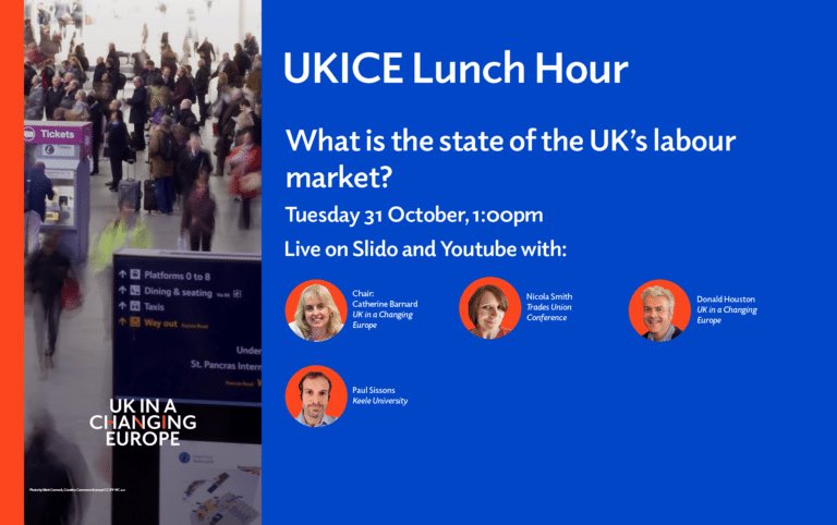 ❓ What is the state of the UK’s labour market?

🍟 Join us for our latest Lunch Hour with an expert panel. 

⏰ Tuesday 31st @ 1pm

⭐️ <a href="/CSBarnard24/">Catherine Barnard</a> 
⭐️<a href="/Paul__Sissons/">Paul Sissons</a> 
⭐️ Donald Houston
⭐️<a href="/nicolaasmith/">Nicola Smith</a> 

Sign up NOW 👇🏼

ukandeu.ac.uk/events/ukice-l…