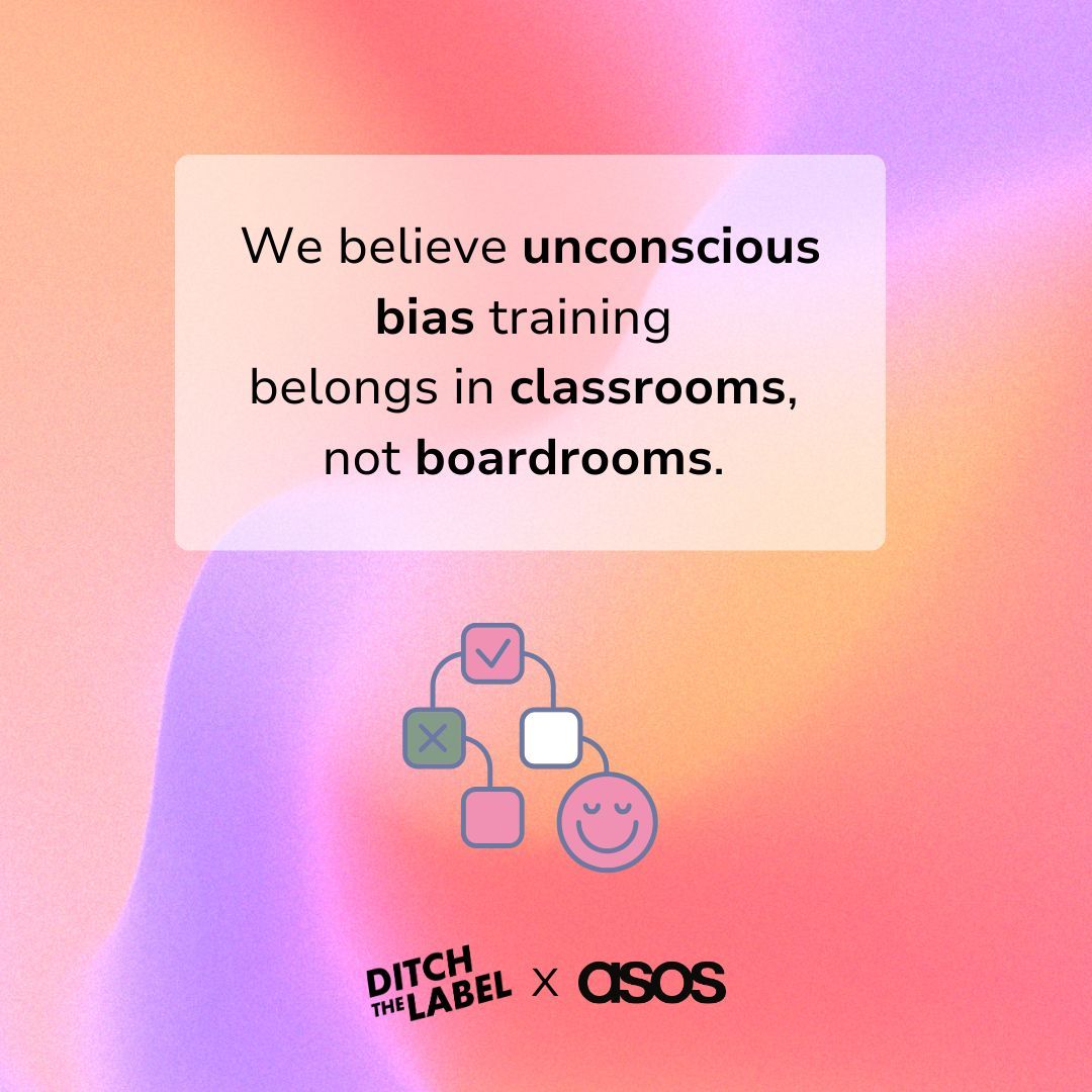 ✨ Exciting announcement alert! ✨ We’re teaming up with ASOS to teach young people about #UnconsciousBias. If you’re a teacher and want to receive an unconscious bias resource pack ready for Anti-Bullying Week, register your interest here: ditch-thelabel.typeform.com/education-packs