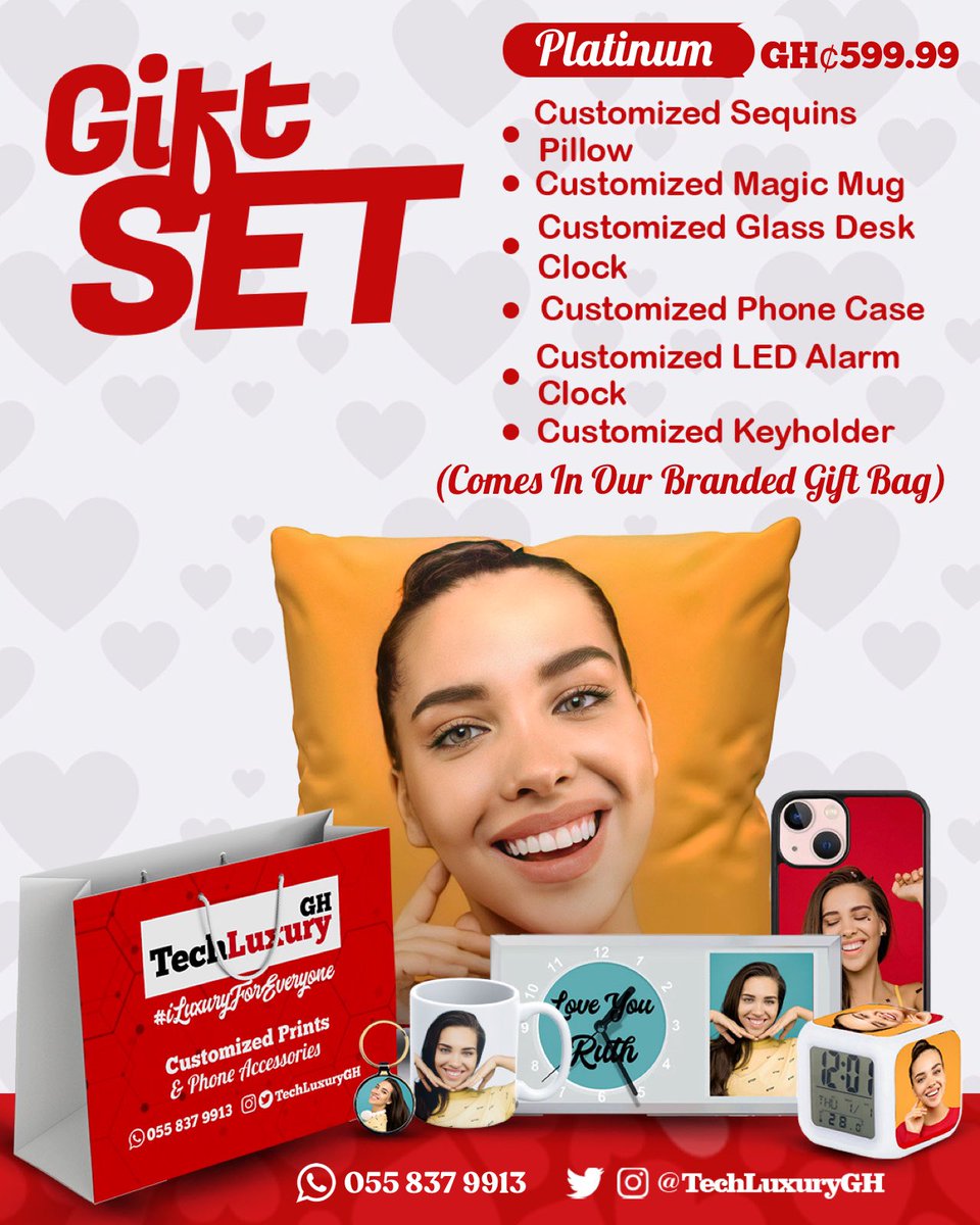 TechLuxuryGH's tweet image. Swipe &amp;gt;&amp;gt;&amp;gt;
Gift sets for everyone.
#CustomizedByTechLuxuryGH