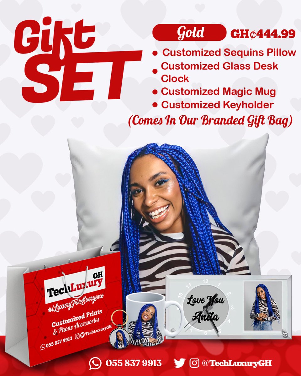 TechLuxuryGH's tweet image. Swipe &amp;gt;&amp;gt;&amp;gt;
Gift sets for everyone.
#CustomizedByTechLuxuryGH