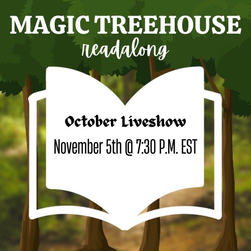 Our October liveshow is officially scheduled for November 5th! Join us to discuss our October read along books!!
