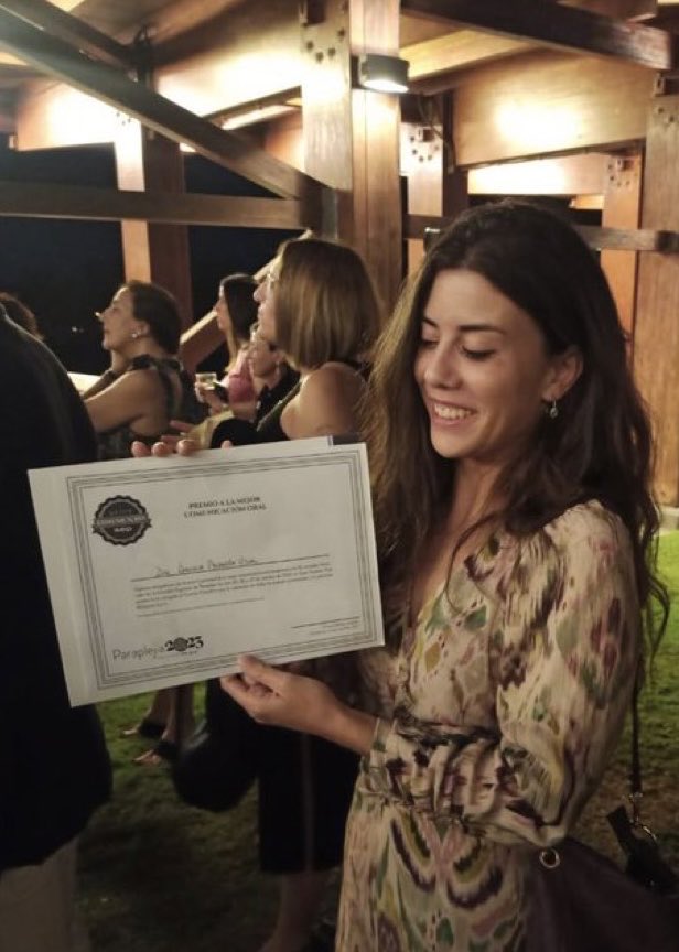 🙌 y gracias por su trabajo aDra Ángela Palencia Vidal de la ULM de A Coruña por el premio a la mejor comunicación científica en el congreso Paraplejia 2023 “Utilidad de los marcadores inflamatorios NLR, LMR, PLRy SII en la valoración y severidad de la Lesión Medular Traumática”