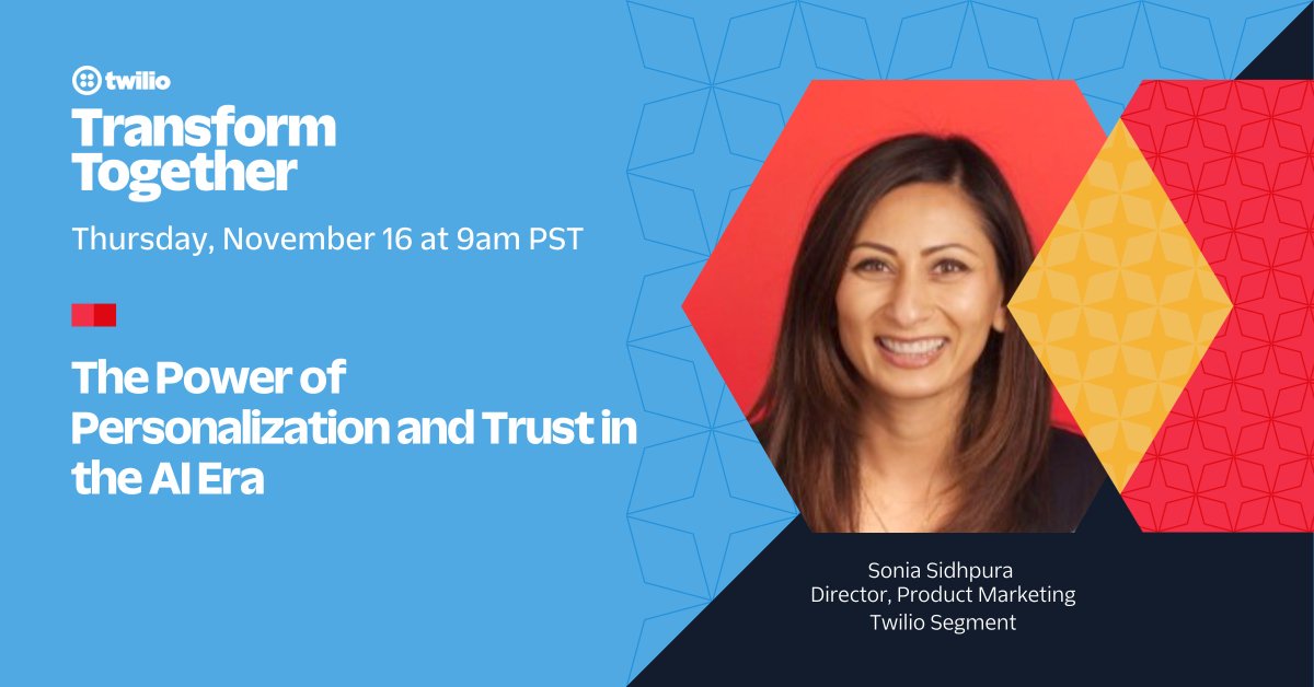 Dive into the future of business with us! Discover the power of first-party data and make your AI initiatives soar. Learn to build a solid customer data foundation, enhance AI precision, and drive growth with Twilio Segment's CDP. transform.twilio.com/transform-toge…