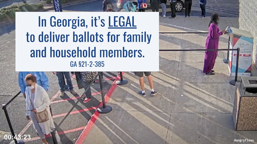 AngryFleas's tweet photo. @galts1teaparty @Sherlock429 @Garrett_Archer It's completely LEGAL in Georgia to deliver ballots for a household, family, and those in your care. #notFraud
Did you know that? https://t.co/f23MEYvNMD