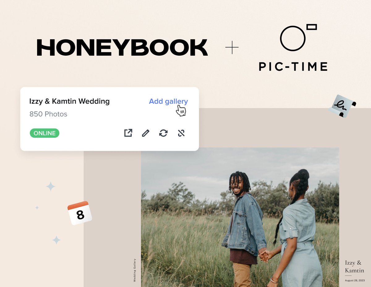 The integration every photographer was waiting for. 🤝

HoneyBook and <a href="/pictime_us/">Pic-Time</a> are joining forces to make it easier than ever before for photographers to stay on top of their projects and services.