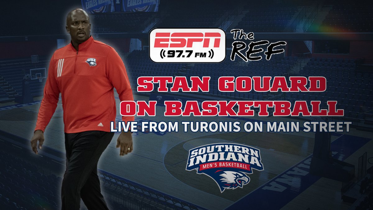 @USI_Basketball Fans: Don't miss the season-premeire of the Stan Gouard on Basketball Show on ESPN 97.7FM or on-line at listentotheref.com. #GoUSIEagles