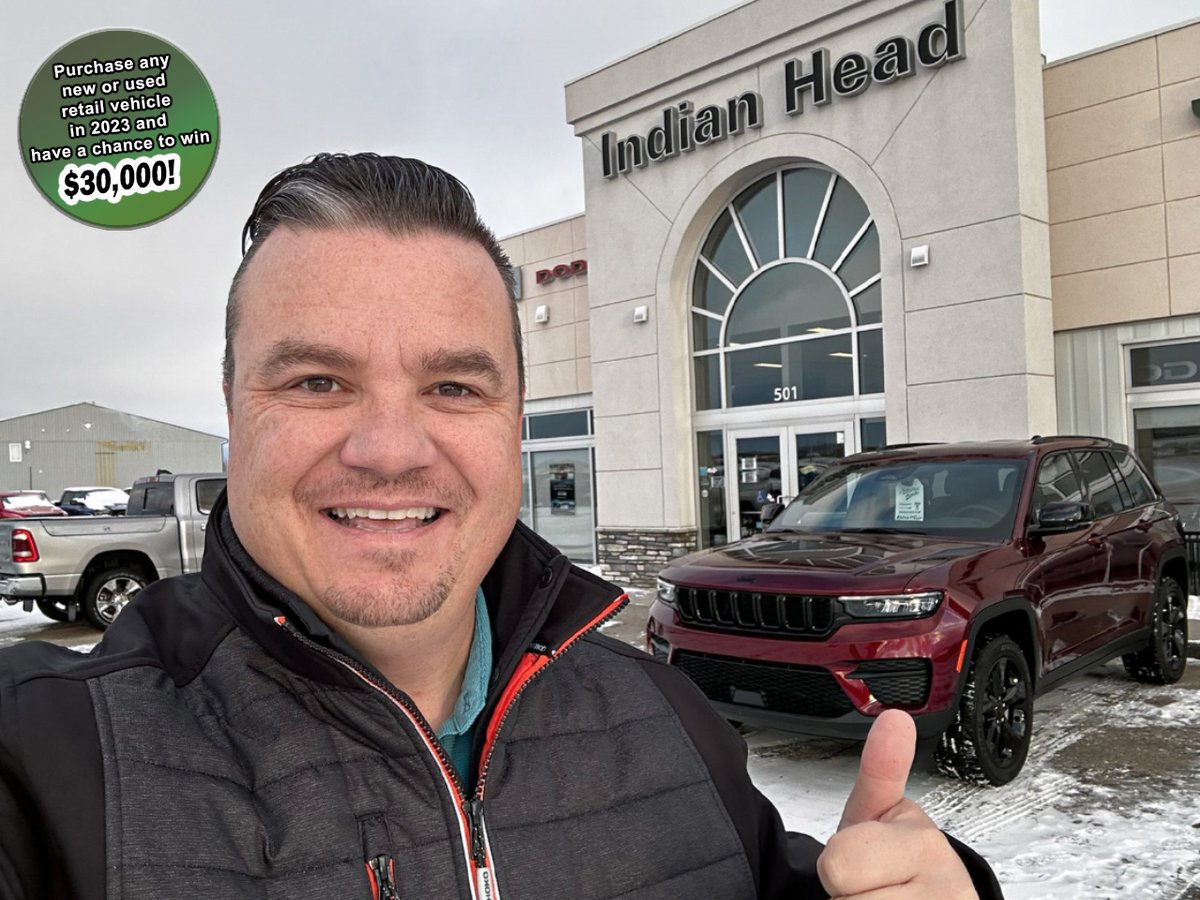 Thank you to Trent and Margo for making the trip all the way from Wishart. 📷 Devin and the rest of our team would like to thank you for supporting our business with your purchase of this stunning 2023 Jeep Grand Cherokee Altitude 4x4 in Velvet Red! Click: ihchrysler.ca