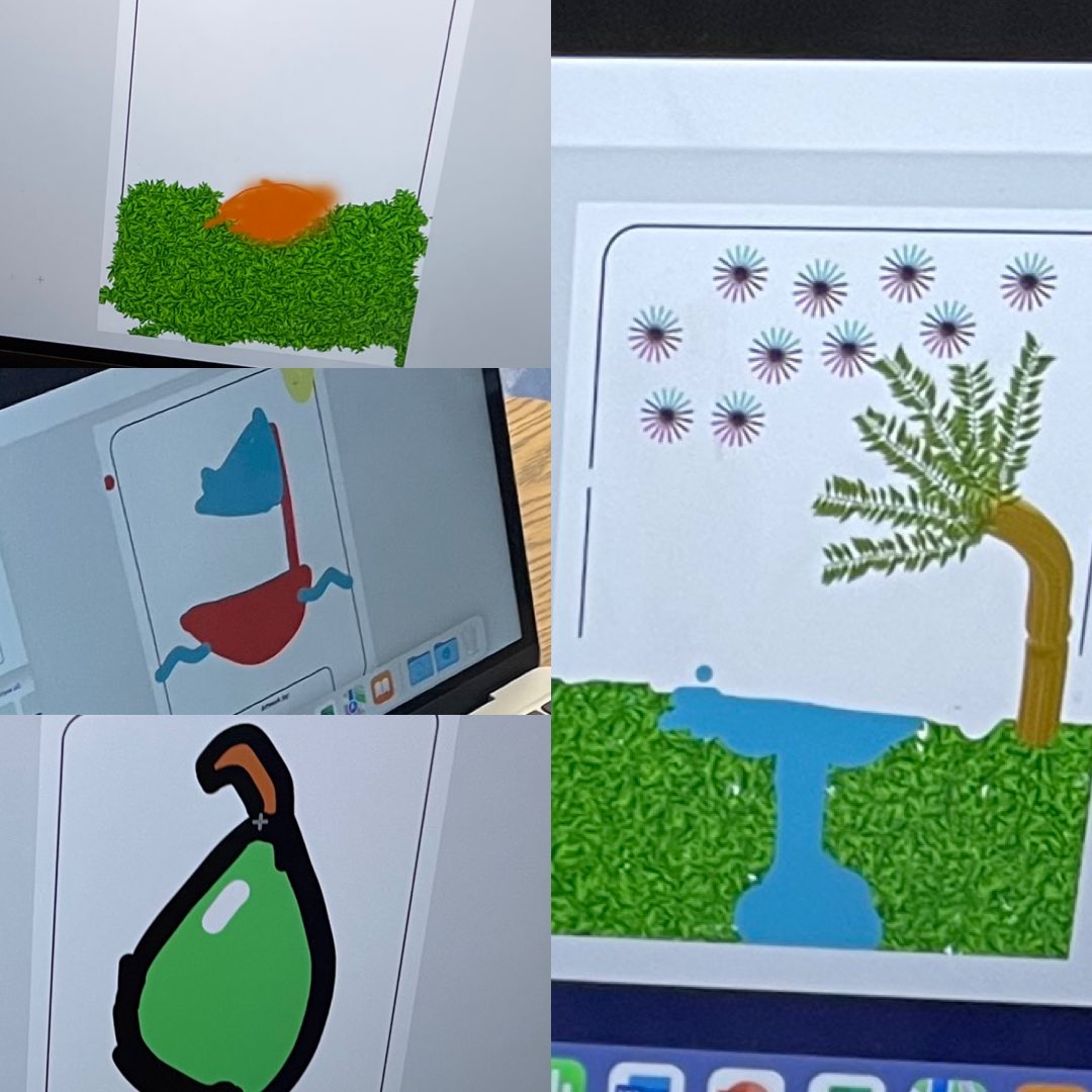 Techteachernyc's tweet photo. Students rocked their first-ever  #AdobeExpress drawings during a live streamed session with Adobe. Check out some of their work for the October Creative Challenge! It was also their first time using a trackpad to draw!👏 🎨 #AdobeCreativeEdu #Creativity4All https://t.co/e4PbpfNh43