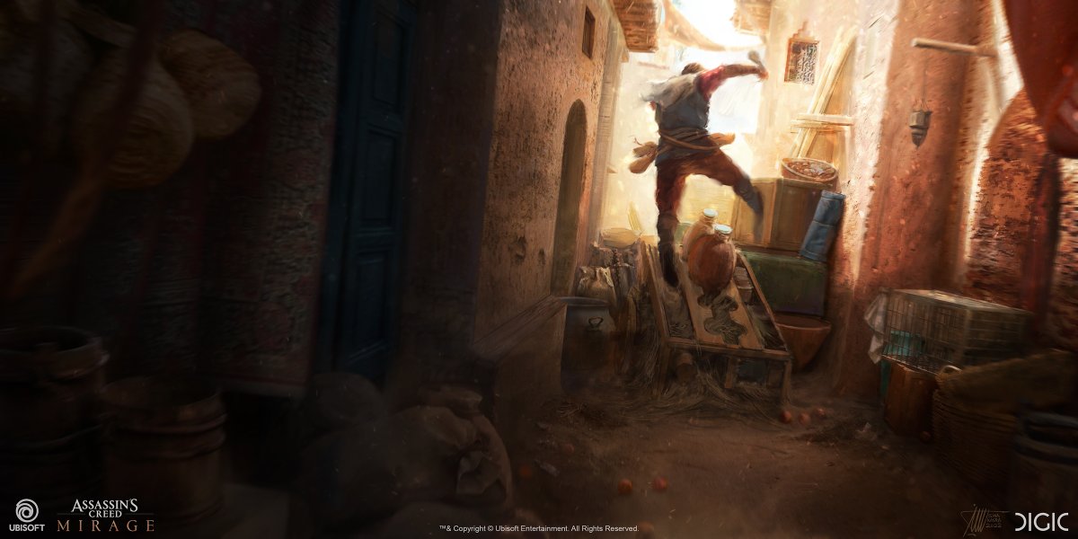 sinakasra's tweet photo. Assassin's Creed Mirage - Keyframe illustrations

Happy to share some of my Keyframe illustrations that I did at Digic Pictures for "Assassin's Creed Mirage" Cinematic World Premiere. 

Art Director: Kornél Ravadits 

You can find a little more stuff on my Artstation. https://t.co/xWpjRdkNcS