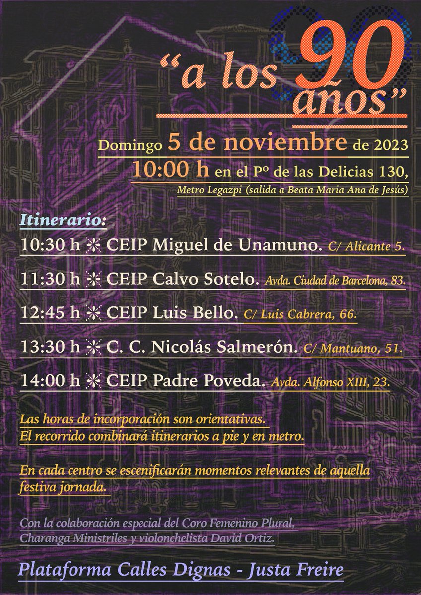🚶Itinerario realizado a pie y en metro🚇

Pasarás una mañana entrañable,

llena de historia, arte, buen gusto y buena gente