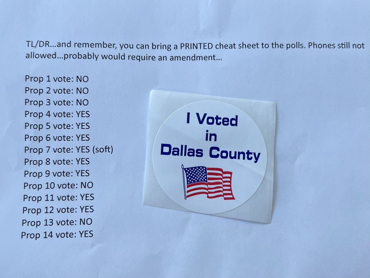 Remember, it is up to you to decide how El Paso (prop 11) and Galveston (prop 12) run their county governments!! #texasvotes