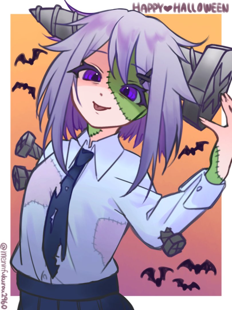 ハロウィンなのでうちの子でrkgk👻🔩
フランケンシュタイ〜〜ン
 #HappyHalloween  #ハロウィンイラスト 
 #ハロウィンの作品が見てみたい