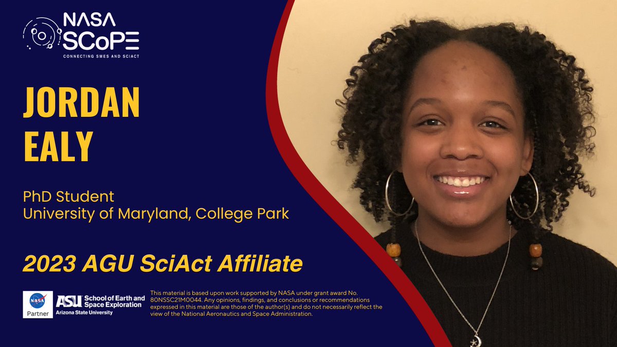 SCoPEconnects's tweet image. We would like to introduce you to Jordan Ealy! Jordan is a PhD student at the University of Maryland, College Park studying how stars and planets evolve together. She has a passion for outreach and loves going to concerts! #BLACKandSTEM #womeninSTEM