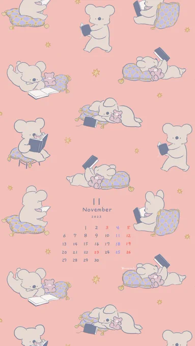 11月のカレンダーと壁紙です 来月もあたたかくお過ごしください