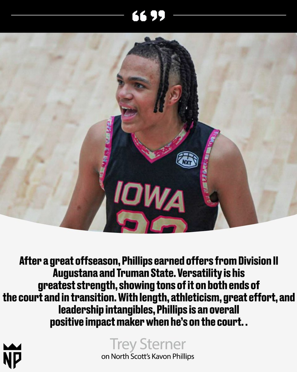 North Scott’s Kavon Philips had a major summer with @IA_Barnstormers👀

Read More about what <a href="/TreySterner5345/">Trey Sterner</a> has to say about the Iowa 4A Contenders➡️ nxtprohoops.com/game-evaluatio…

#WhosTheNXTPRO