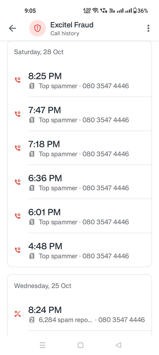 maclapitcare's tweet photo. @excitel_rocks what is this nonsense ? Why you doing this? 8-10 call per day? Someday even 15-20 calls.
This constant harassment has severely impacted my daily life, causing significant mental distress and affecting my peace of mind. @TRAI https://t.co/ZdMJ1XJsIC