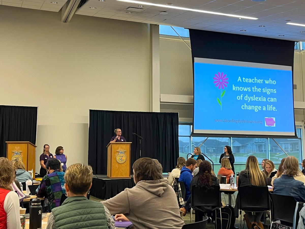 IAReading's tweet image. Last week, our team presented breakout sessions, hosted a dinner for endorsees of the dyslexia specialist program, met literacy superheroes like Dr. Dyslexia Dude, and more–all at the Decoding Dyslexia Iowa Education Conference! #ddia2023 #decodingdyslexia