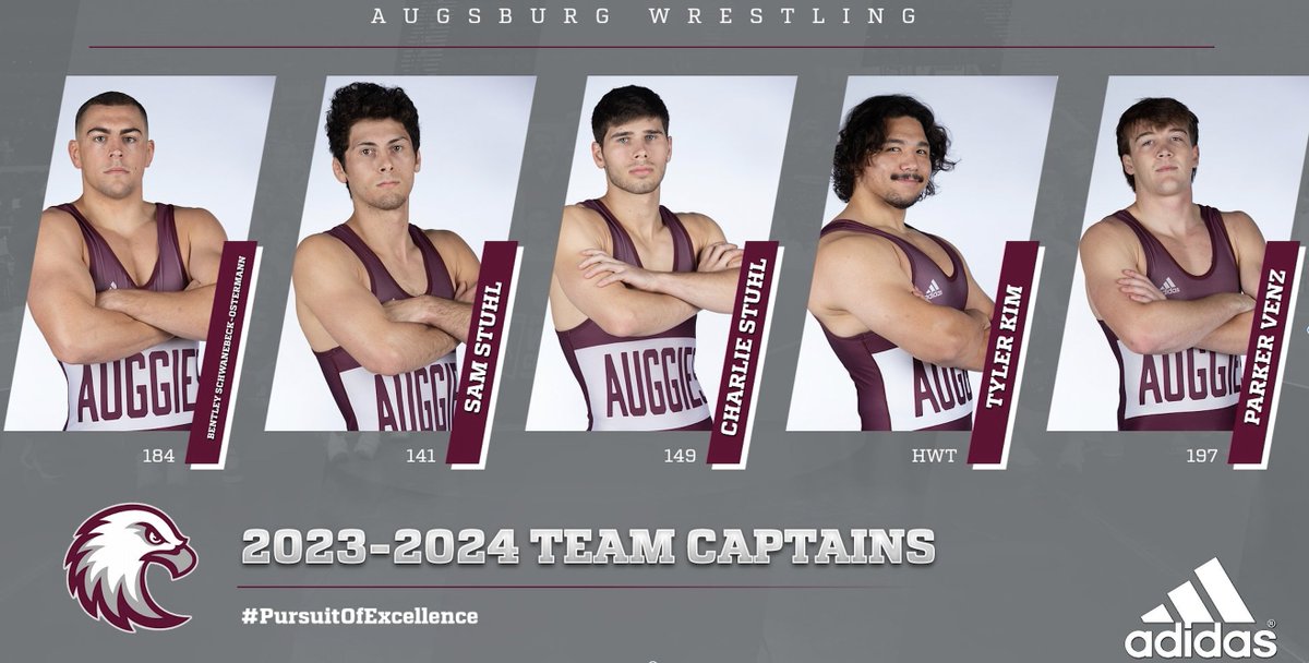 AuggieWrestle's tweet image. 2023-2024 Augsburg Wrestling Captains

Be on the lookout for individual profiles this week 👀 👀

#AuggiePride #PursuitOfExcellence #14x