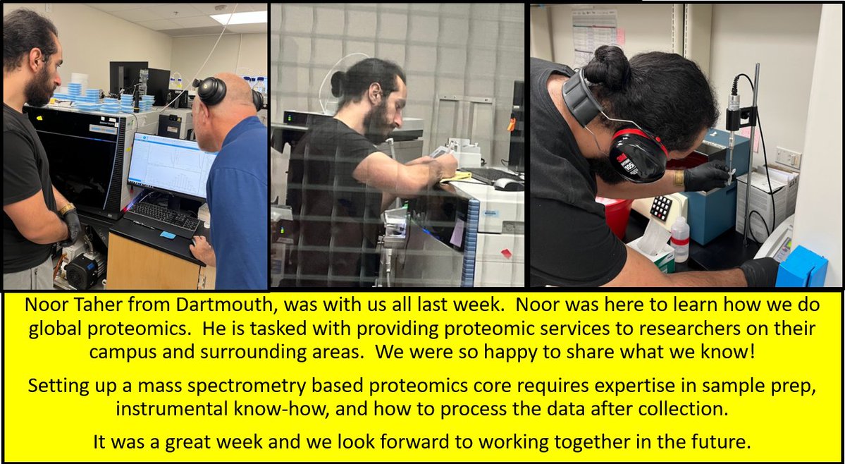 One of the best parts of my work here at the National Resource is working with really talented people in the Proteomics community!  Some of those people come on-site like Dr. Taher did to learn some new workflow and take it back to their university to expand their services.