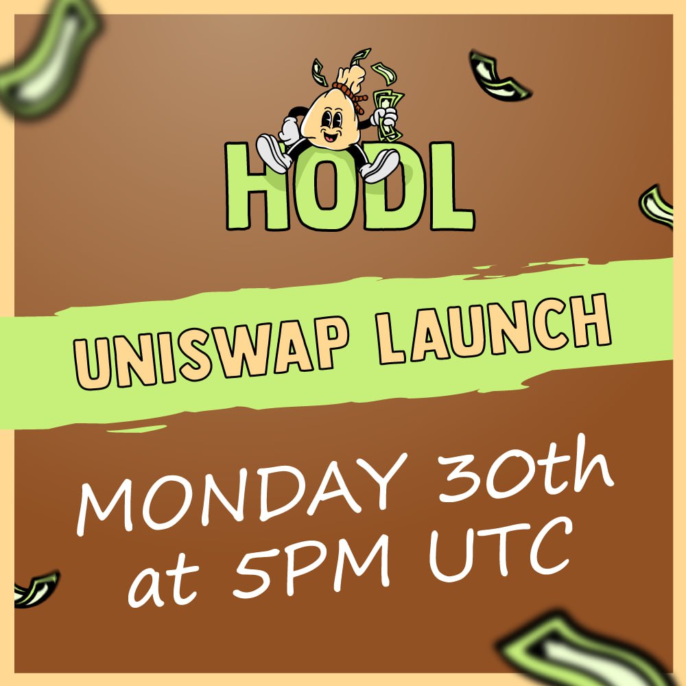 hodl_erc20's tweet photo. We are gearing up for today's most anticipated launch at 5pm UTC!

Are you ready to join the Council of Chads and leave the jeets behind?

Join us: https://t.co/hnOn3Ghrsm

You can track $HODL on dextools: https://t.co/YXKtcF4Ywm

#HodlYourBag https://t.co/zjRvS86iLt