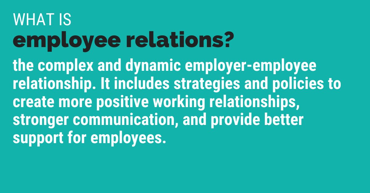 Do you have an employee relations strategy? 

If not, it's time to consider it!

#EmployeeRelations #EmployeeEngagement
