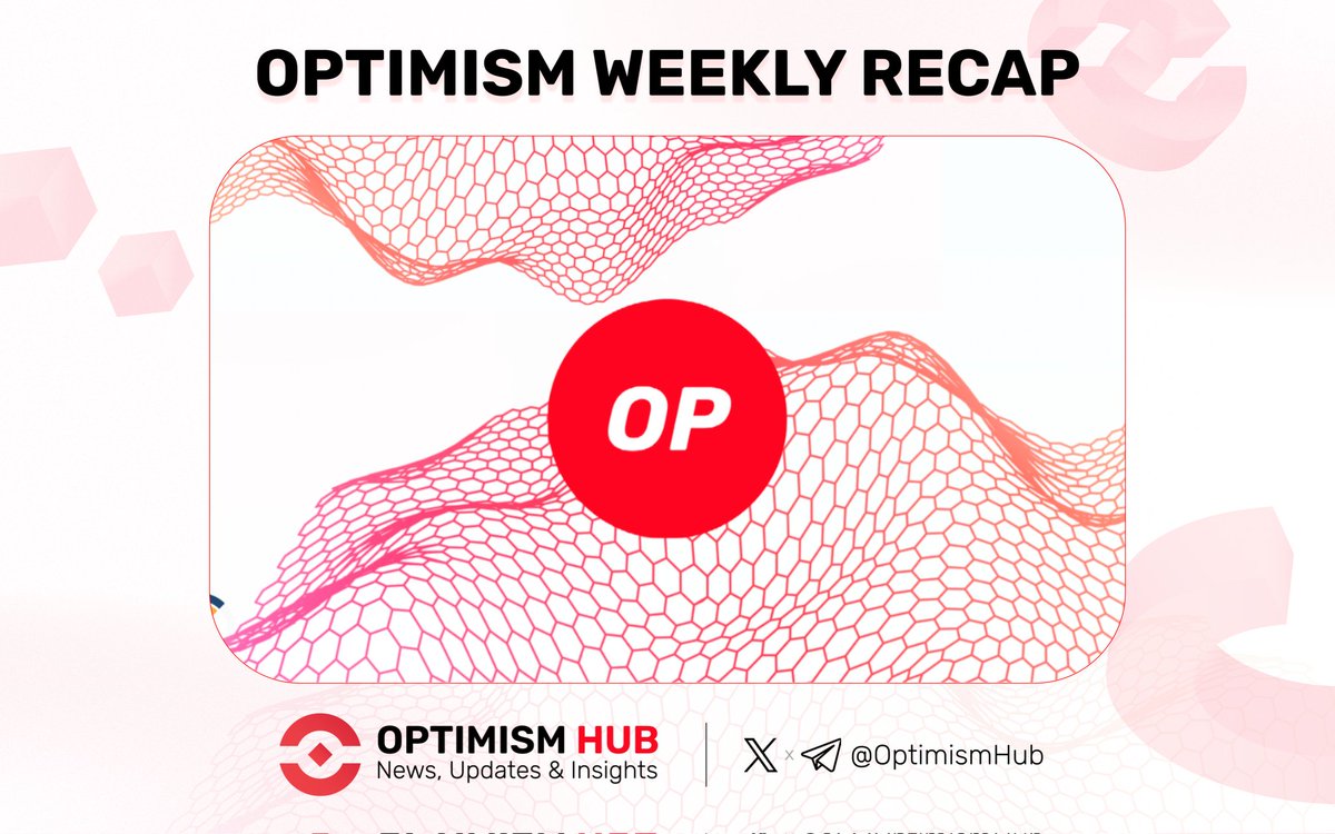 ☀️ GM, #Optimists! 🔴

Another week filled with remarkable progress #Optimism ecosystem has passed. 💫

🌟 We have a treasure trove of updates and news to share with you about Optimism this week, so let's dive straight into the weekly recap! 🚀

$OP #WeeklyRecap 🌐🌟