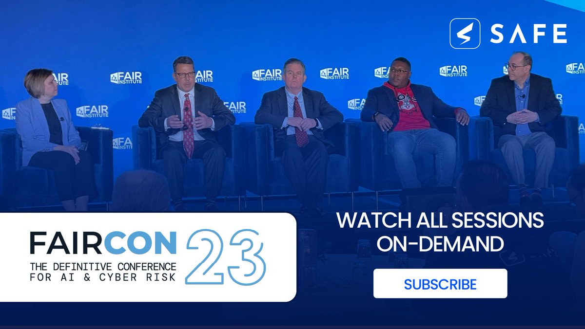 Thank you for making #FAIRCON such a success! 
For those who couldn't attend the conference - we've got you covered! Register now, and get all the sessions delivered straight to your inbox: content.safe.security/cyber-risk-mat…